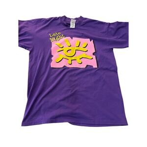 Vtg 90s Late Night with Conan O'Brien Tee XL Purple